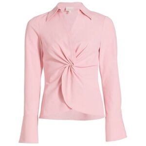 Cinq a sept Pink Quartz Twist Mckenna Blouse Top NWT